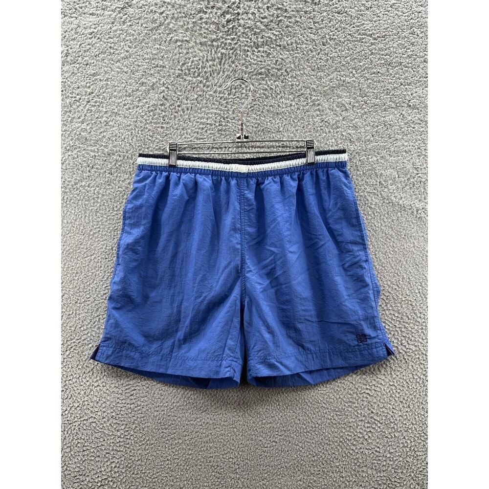Vintage Givenchy Activewear Blue Nylon Lined Swim Trunks Shorts Men’s Size Large